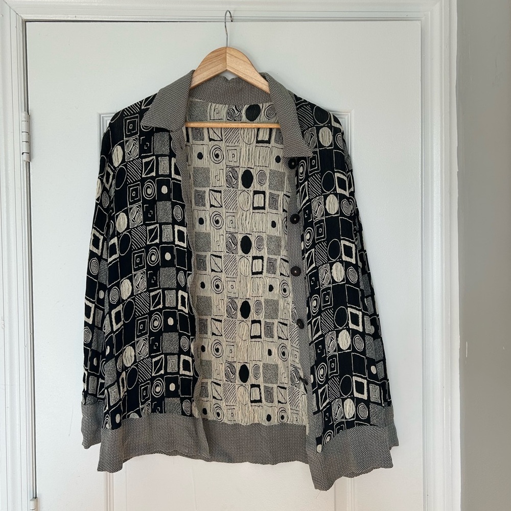 90s VINTAGE REVERSIBLE WOMENS PATTERN SHIRT